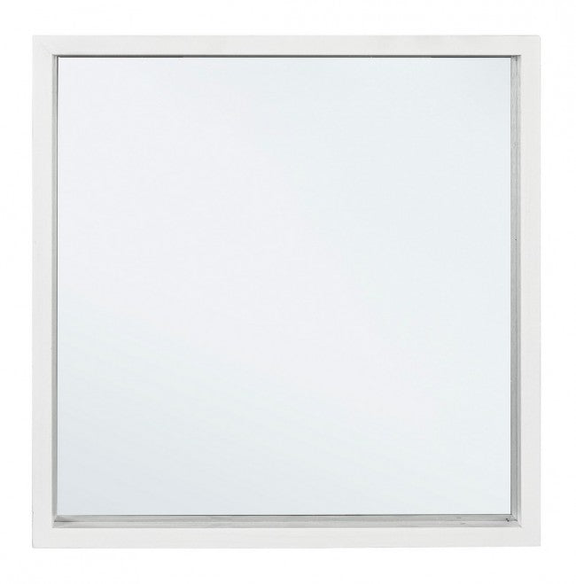 Specchio Legno Bianco Moderno da Interno 52x52 cm - YOUNG
