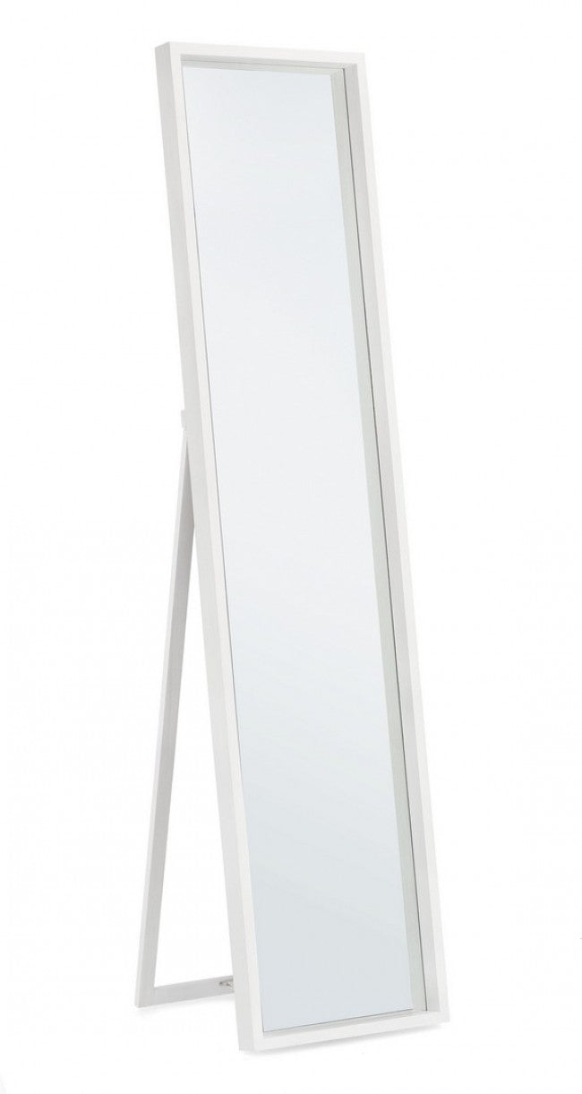 Specchio Stand Legno Bianco Moderno da Interno 40x170 - YOUNG