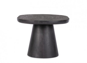 Tavolino Ovale Legno Nero Moderno da Interno 80x56 - VINTAGE