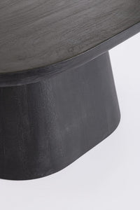 Tavolino Ovale Legno Nero Moderno da Interno 80x56 - VINTAGE