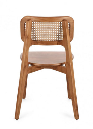 Set 2 Sedie in Legno Teak Marrone Moderno da Interno - ELOISE