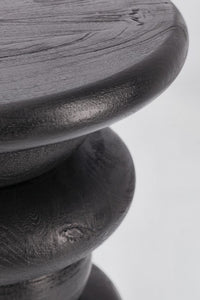 Tavolino Legno Nero Moderno da Interno 40 cm - ALEXIA