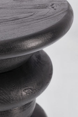 Tavolino Legno Nero Moderno da Interno 40 cm - ALEXIA