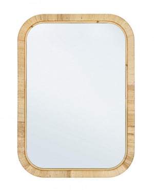 Specchio Rettangolare Legno Marrone Moderno da Parete 50x70 - EDWARDS