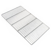 Griglia rettangolare in acciaio inox 54 x 34 cm per barbecue a carbone e a gas
