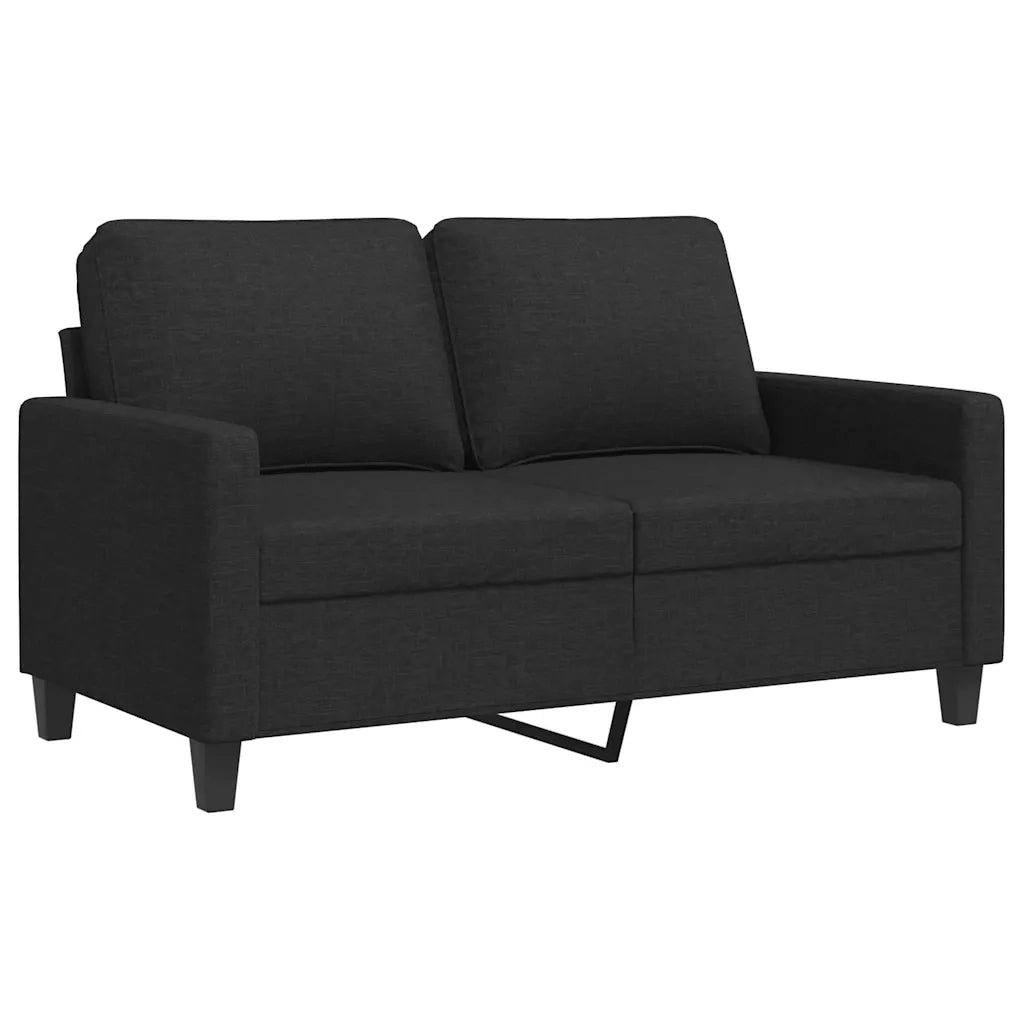 Divano a 2 Posti Nero 120 cm in Tessuto 359159