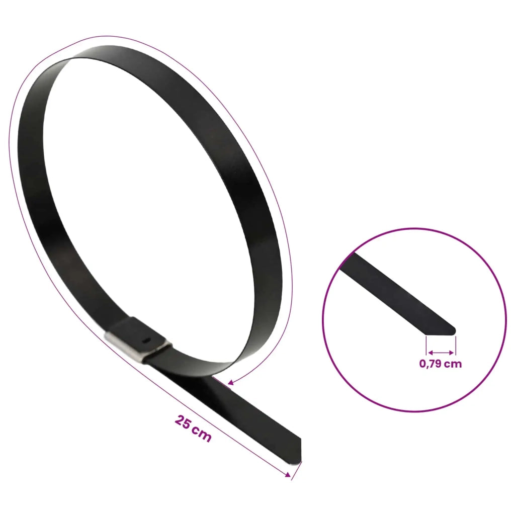 Fascetta per Cavi 25 pz 7,9 x 250 mm Nero 42029365