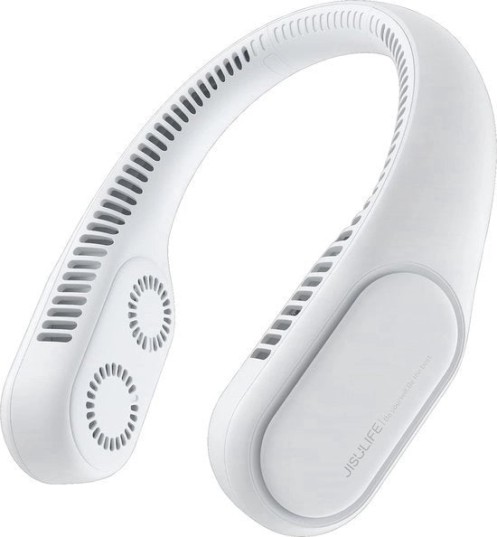 Quattro ventilatori a turbina senza asse con batteria ricaricabile da 4000 mAh con 3 velocità e 58 stopper in bianco