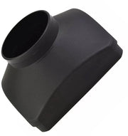 Sistema di scarico 75 mm - Scarico singolo - Copertura di scarico di ventilazione - Compatibile con 5 kW Webasto - Materiale plastico nero