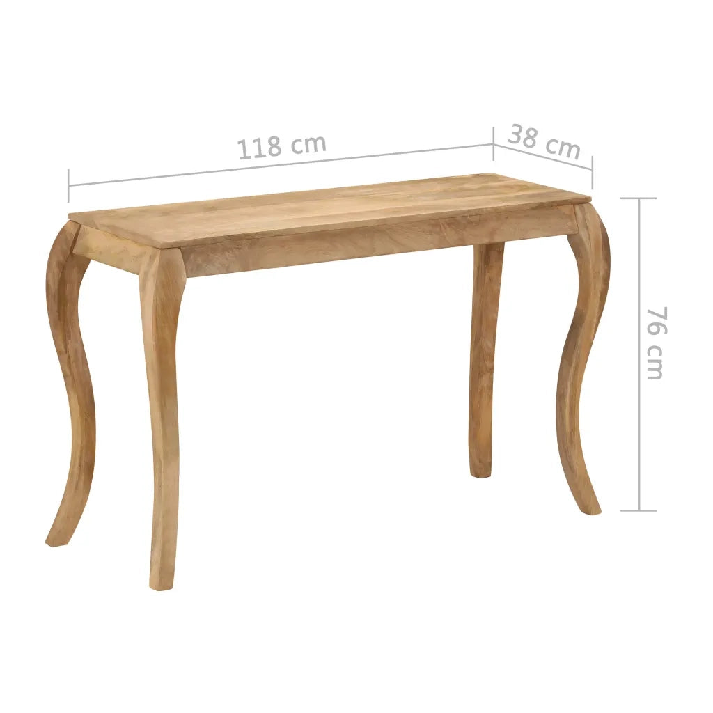 Tavolo Consolle in Legno Massello di Mango 118x38x76 cm 247115