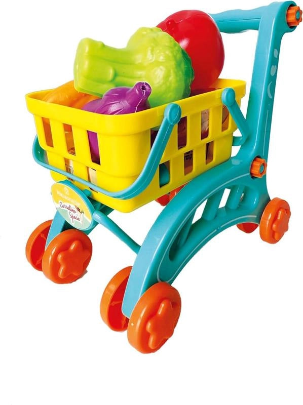 MAISONELLE - SHOPPING PLAYSET
 MISURA 12X9.5X24 CM, 
CARRELLO DELLA SPESA MISURA MONTATO 18X11.5X16.5 CM