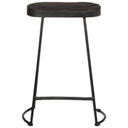 Sgabelli da Bar 2 pz Neri 45x40x62 cm Legno Massello di Mango 4013528