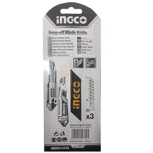 Cutter taglierino lama 18x100 con 3 lame - Ingco HKNS16538