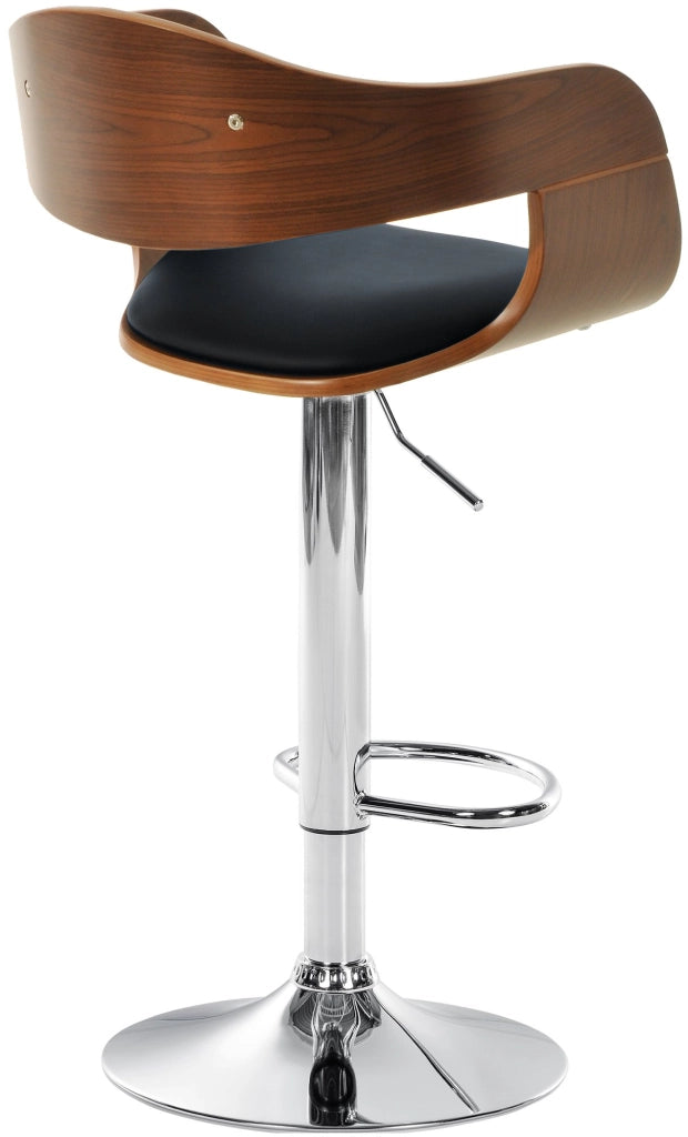 Sgabello Kingston in Similpelle Noce/nero