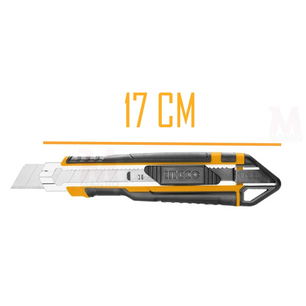 Cutter taglierino lama 18x100 con 3 lame - Ingco HKNS16538