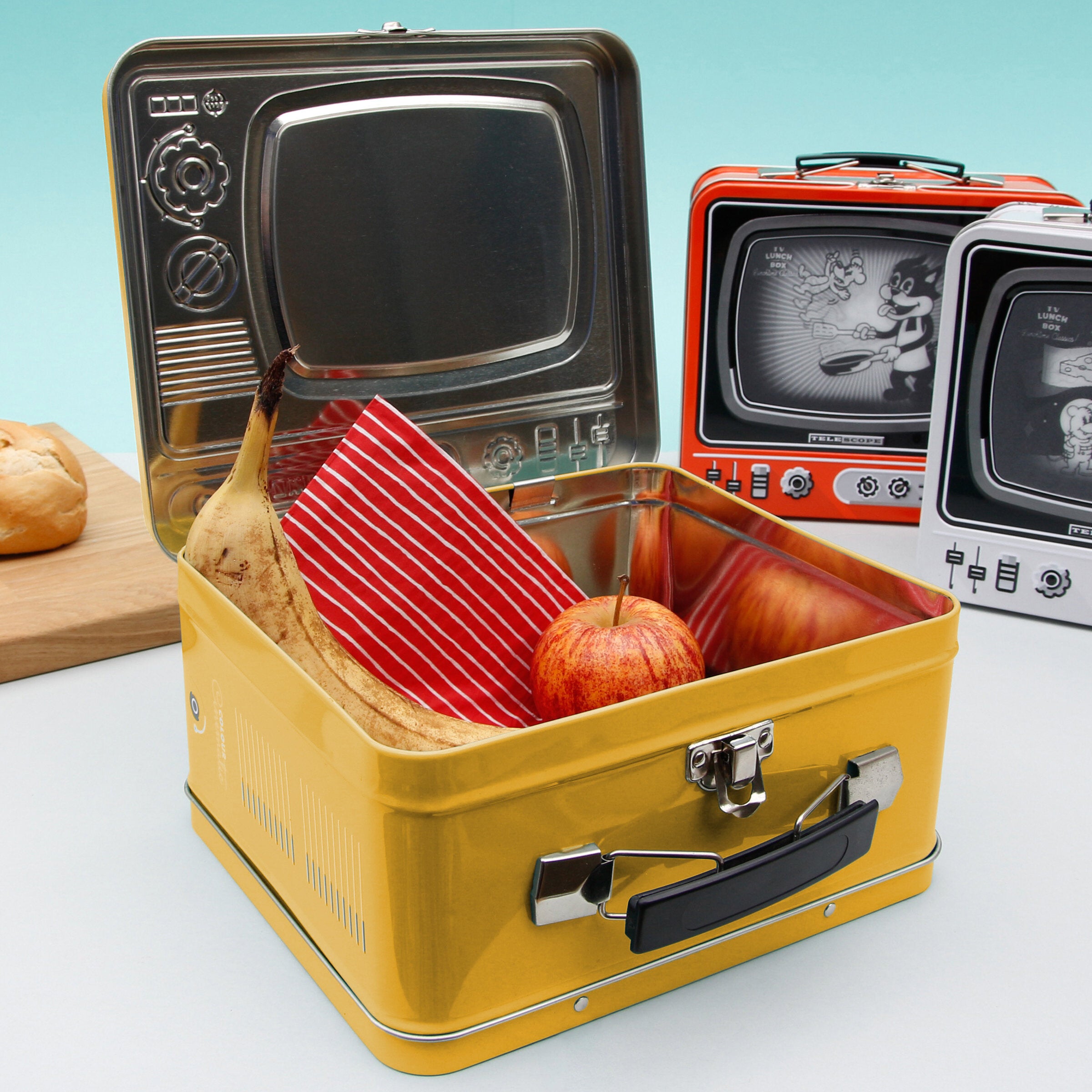 Lunch Box TV Retrò con Animazione