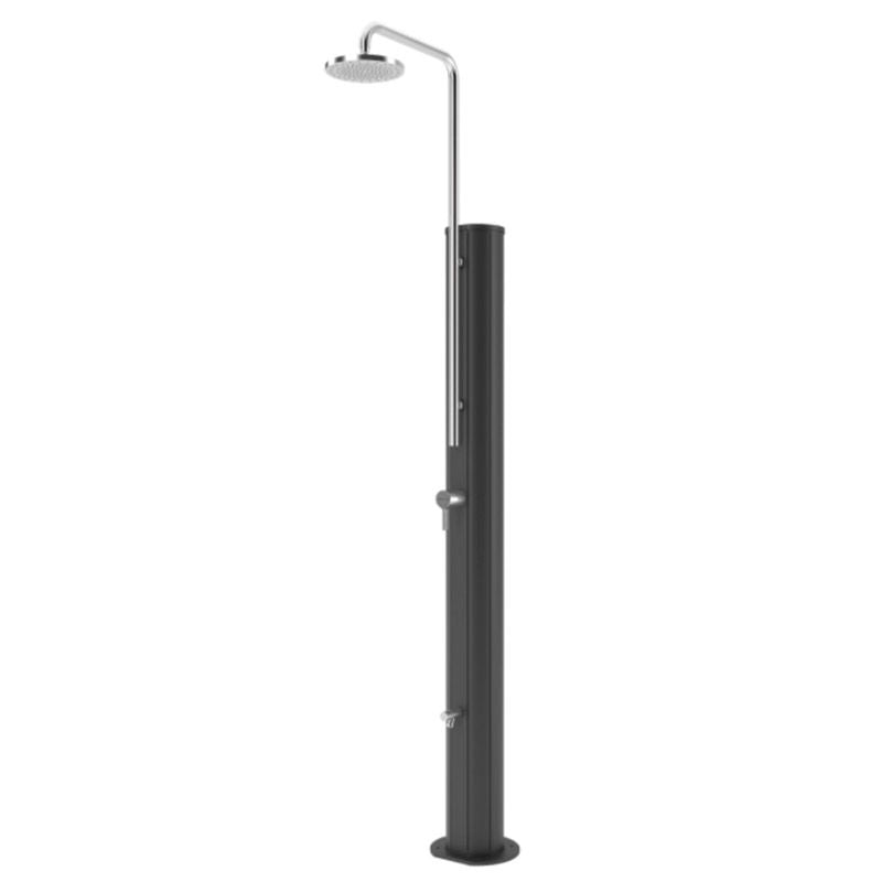 Doccia solare piscina con lavapiedi CHROME in acciaio 304 Astralpool - Doccia Solare Piscina Con Lavapiedi Chrome In Acciaio 304 Astralpool Antracite - Acciaio