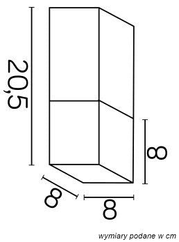 Plafoniera esterna SU-MA Cube E27 IP44 argento 20,5cm
