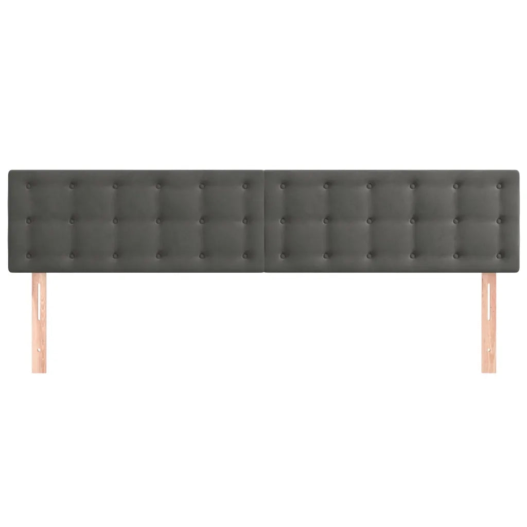 Testiera Grigio Scuro 180x5x78/88 cm in Velluto 346511