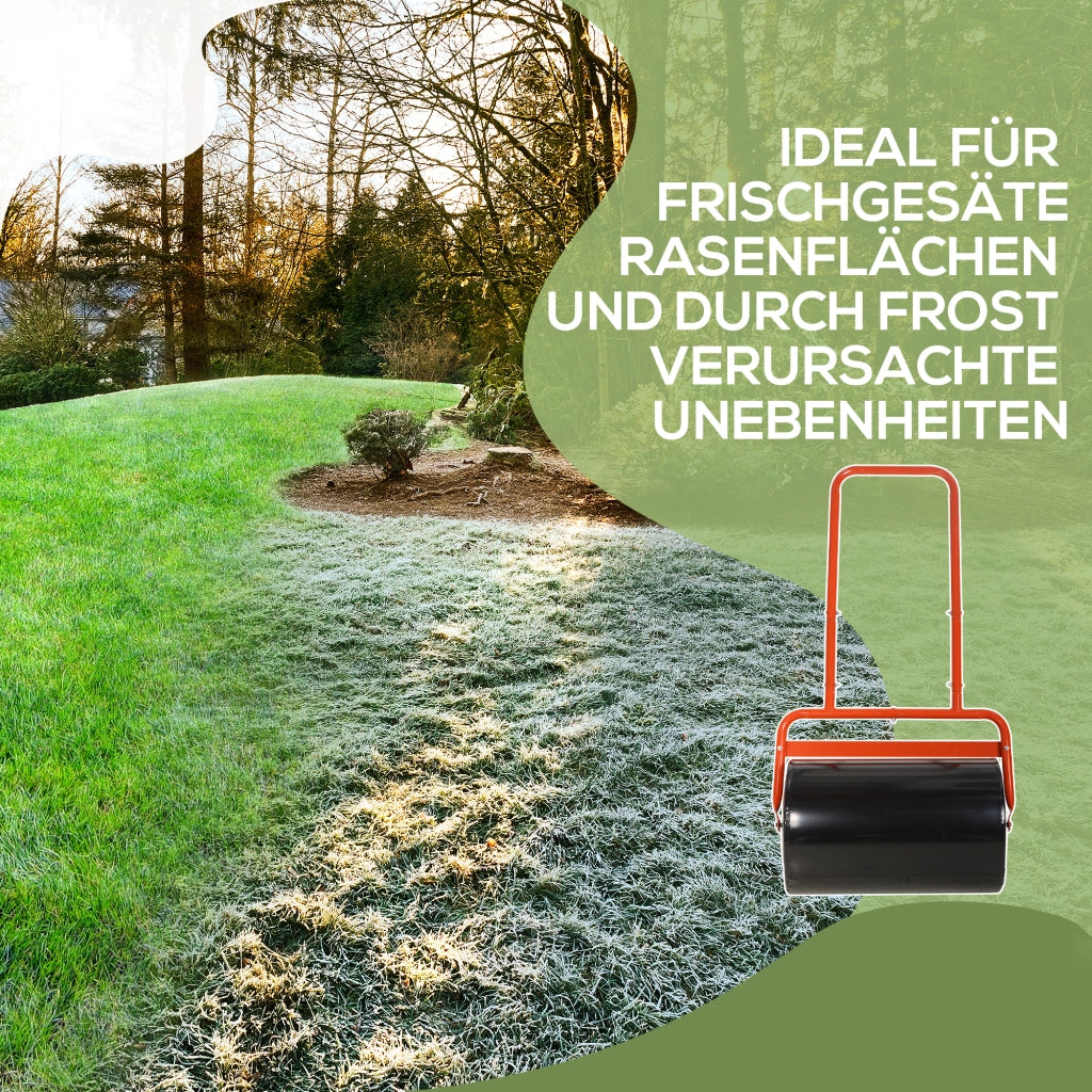 RULLO DA GIARDINO 50 cm in acciaio rosso