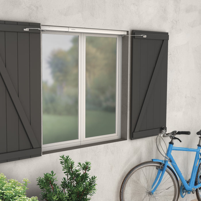 Kit da 2 Automazioni per Persiane a Battente Wi-Fi Avidsen OPEN-W con 2 x Moduli Wi-Fi 127046 – Motorizzazione elettrica per 1 o 2 ante, con telecomando wireless 114600 x 2