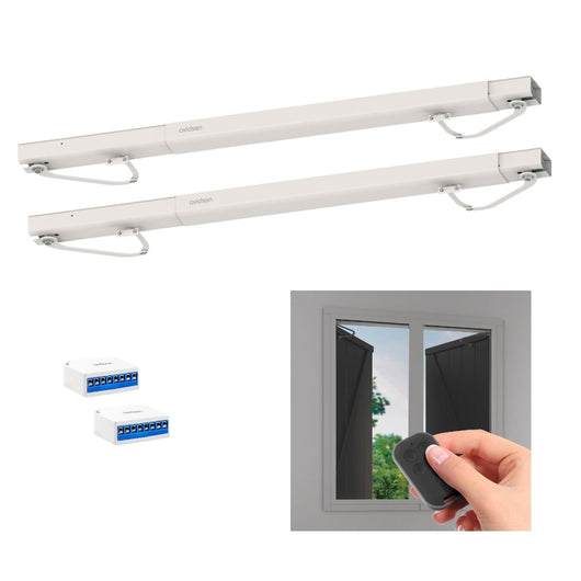 Kit da 2 Automazioni per Persiane a Battente Wi-Fi Avidsen OPEN-W con 2 x Moduli Wi-Fi 127046 – Motorizzazione elettrica per 1 o 2 ante, con telecomando wireless 114600 x 2