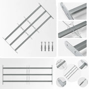 Adjustable Window Grille With 3 Crossbars 700-1050 Mm