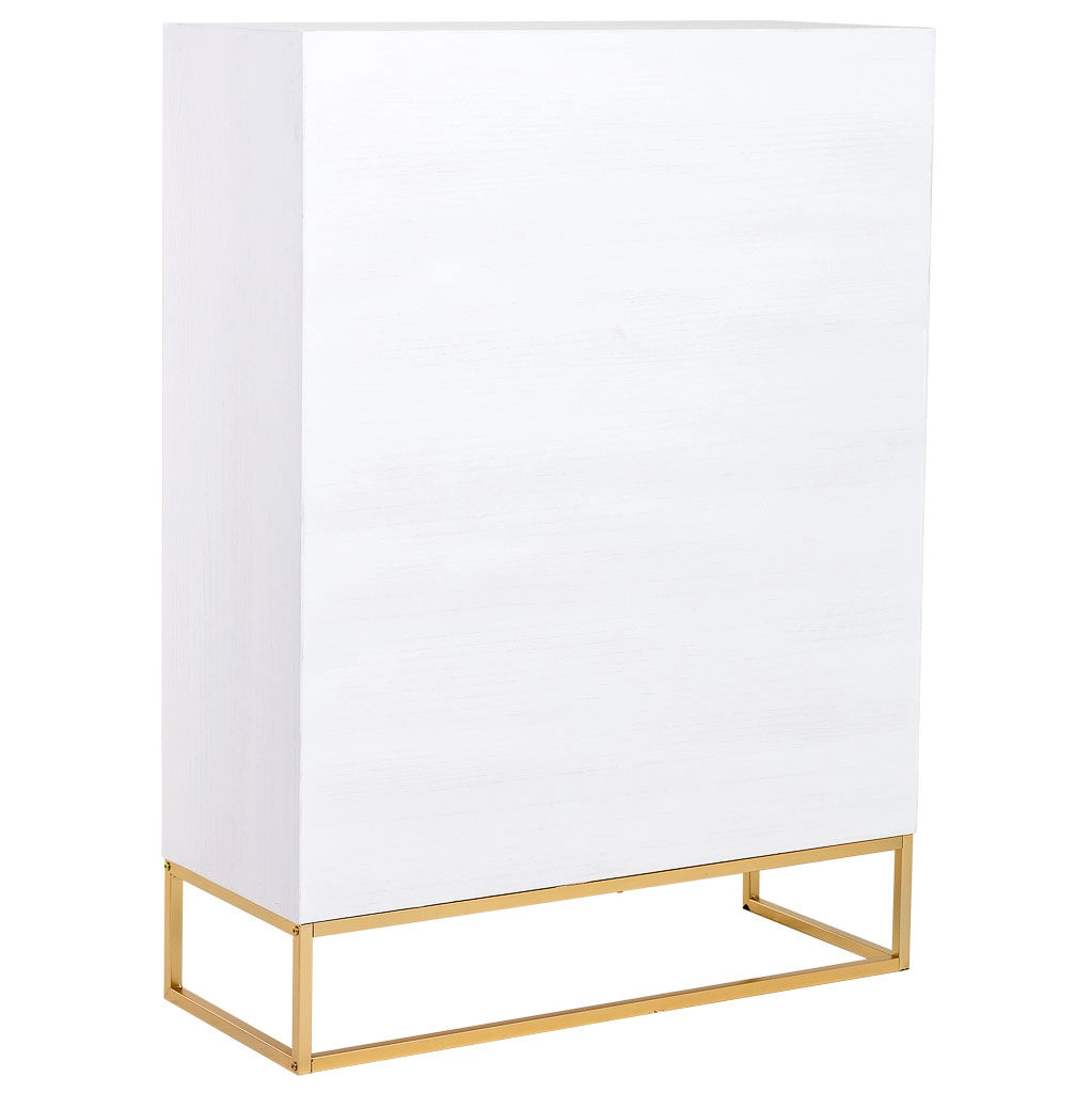 Vetrina con 3 ante e 3 cassetti, legno, 100x40x135h cm