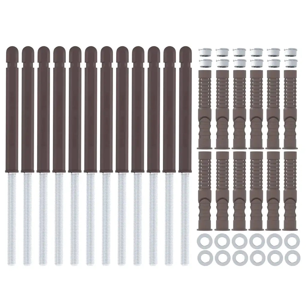 Supporti per Mensole Flottanti 12 pz Beige ?10 x 170 mm CFW2040459