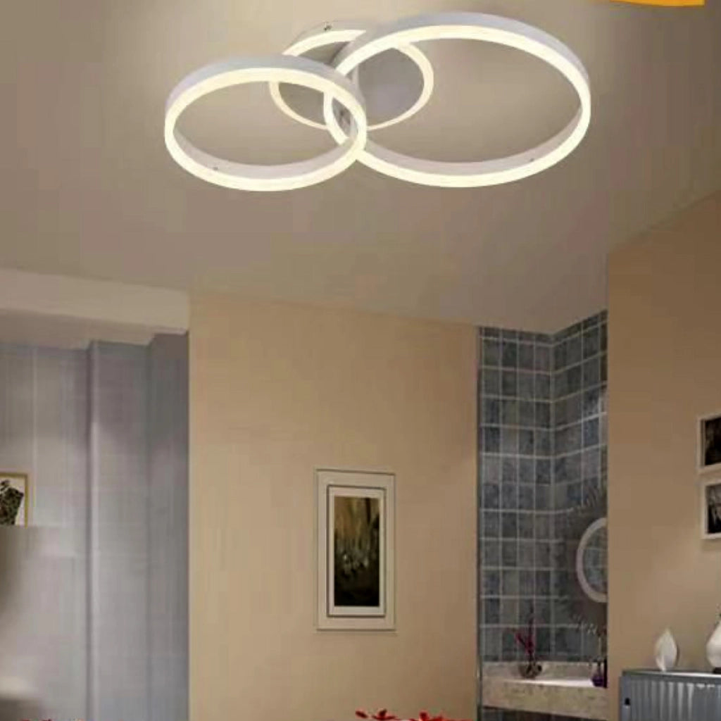 Lampadario LED Plafoniera a soffitto moderno a cerchi 42W Luce calda 3000K