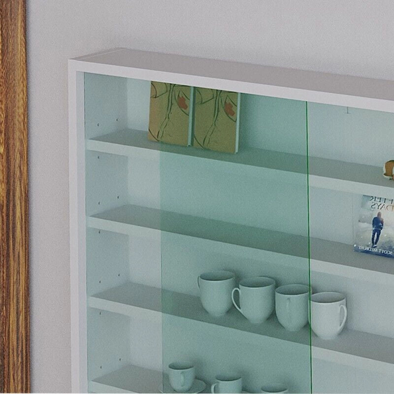 Vetrina Vetrinetta per Collezioni e Miniature da Esposizione Colore Bianco