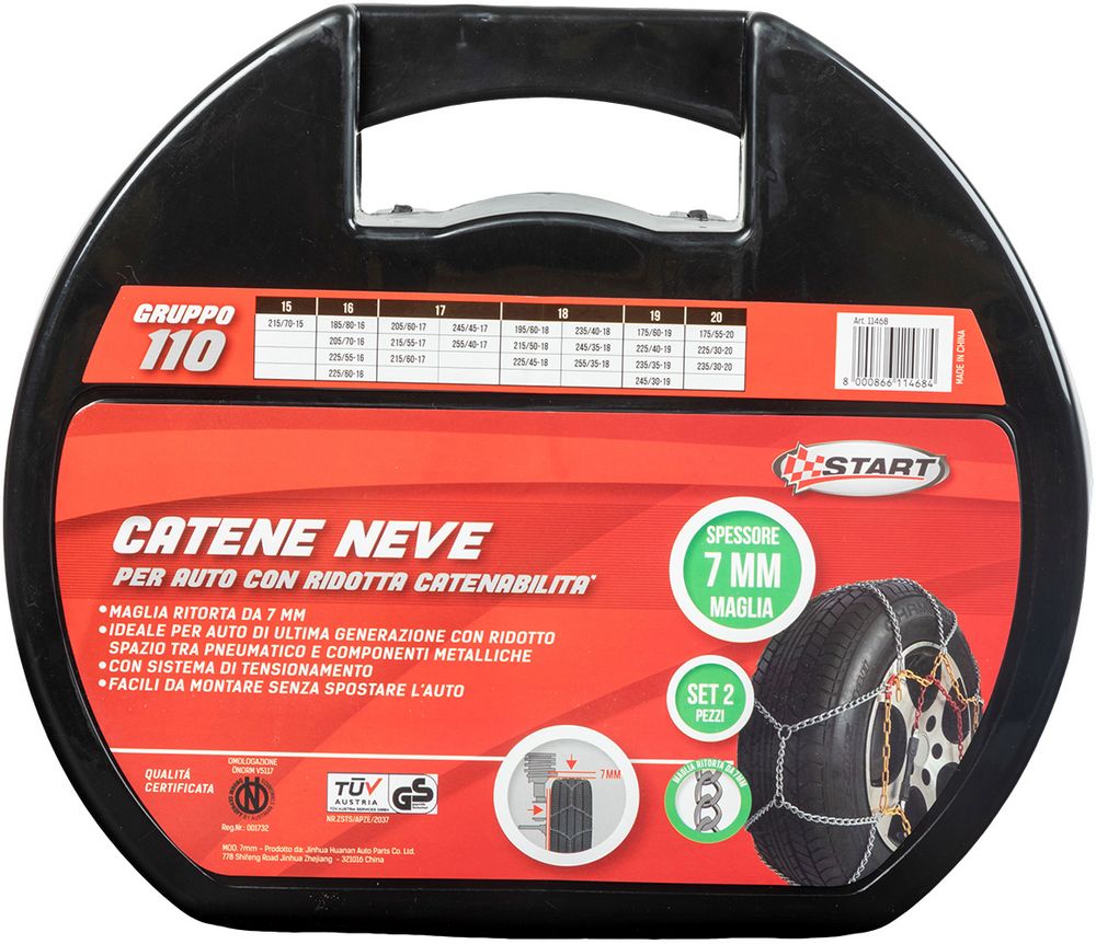 Set di 2 pezzi catene da neve - 7 millimetri gruppo 110