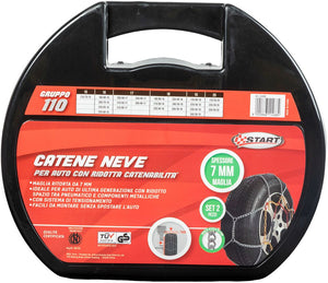 Set di 2 pezzi catene da neve - 7 millimetri gruppo 110