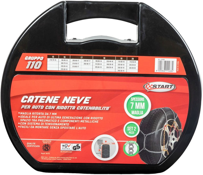 Set di 2 pezzi catene da neve - 7 millimetri gruppo 110