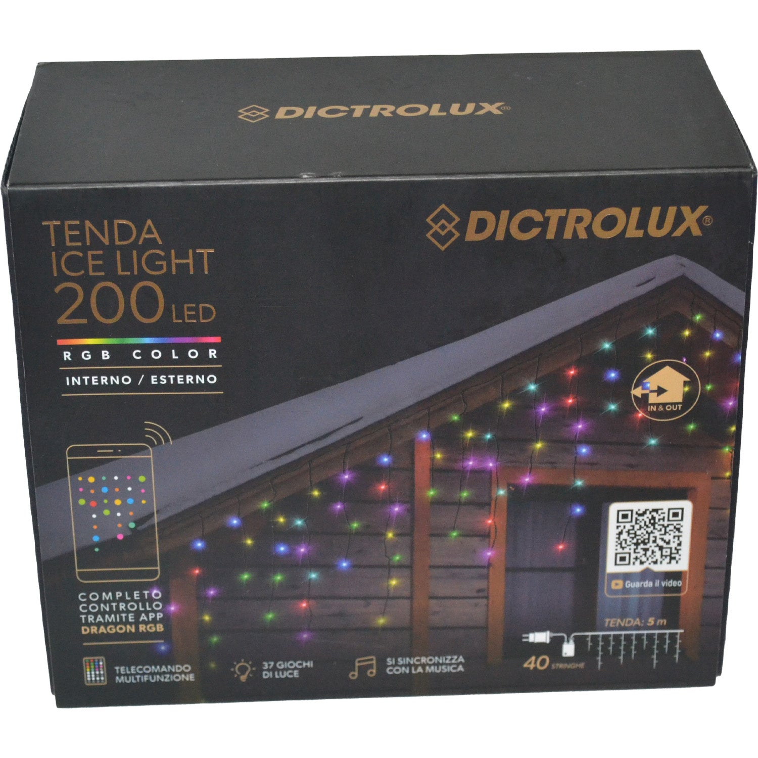 TENDA ICE LIGHT 200 LED RGB COLOR