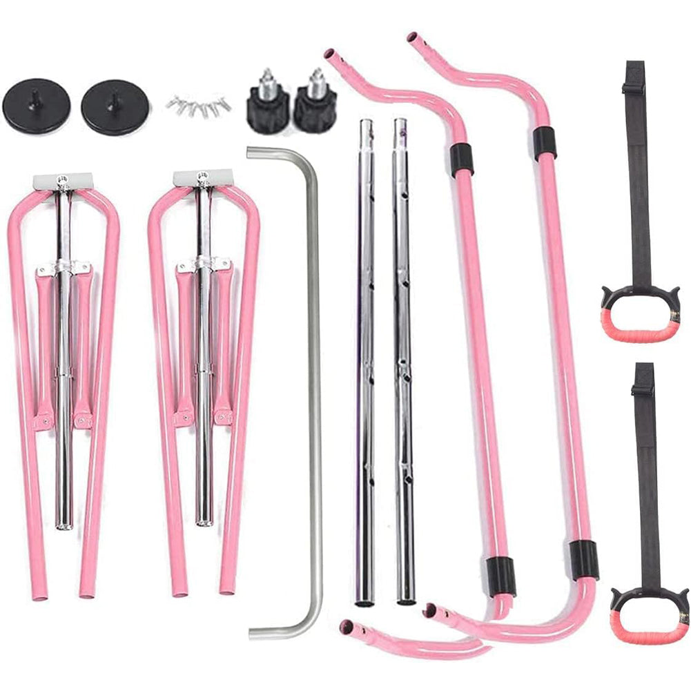 Barra per Ginnastica e Danza per Bambini Pieghevole Sbarra Fitness Acciaio Rosa