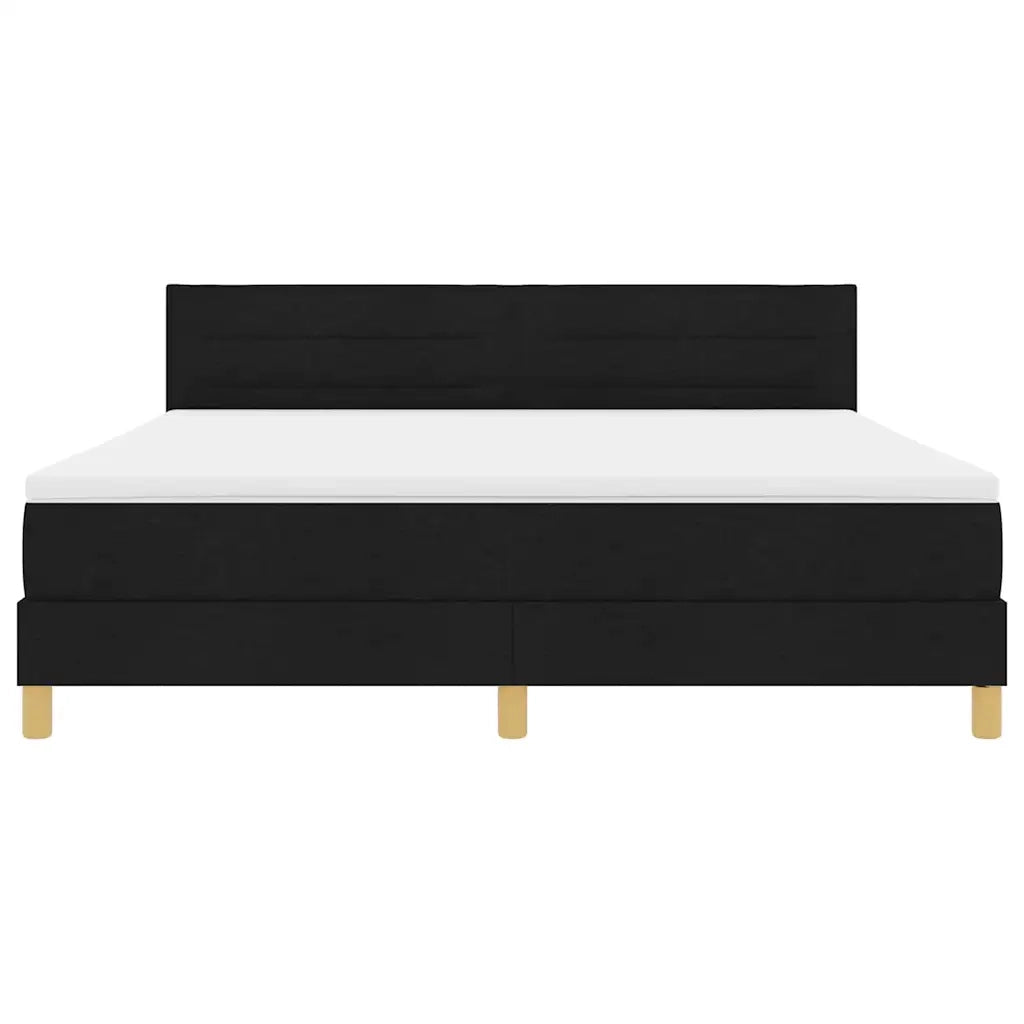 Letto a molle con cuscino Nero 180 x 200 cm Tessuto 3338862