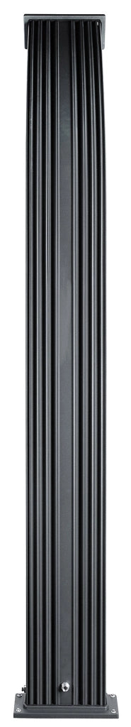 Doccia Solare Ibrida da Giardino 40L Miscelatore e Doccetta Lavapiedi Antracite/Inox