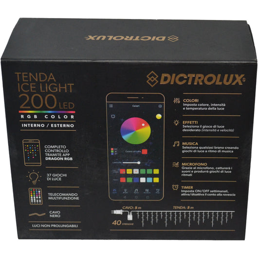 TENDA ICE LIGHT 200 LED RGB COLOR