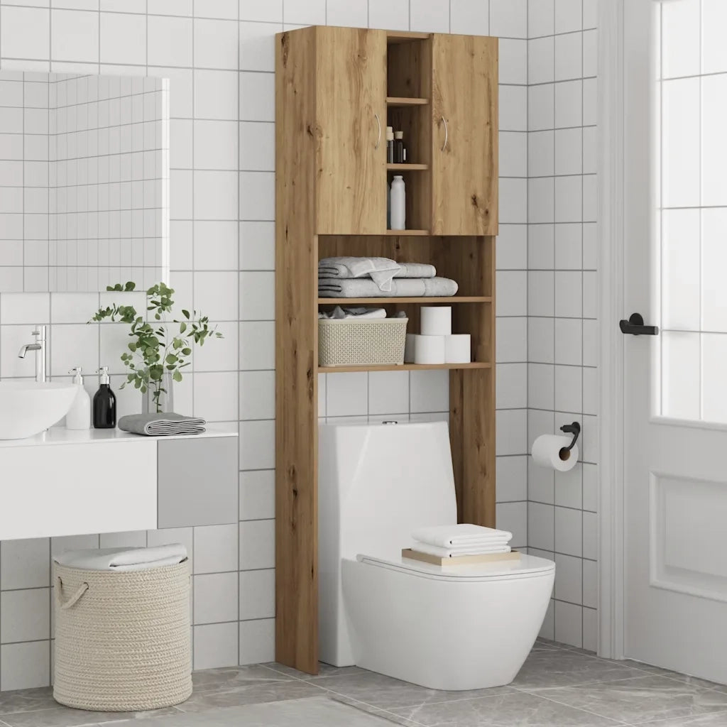 Mobile per Lavatrice Rovere Artigianale 64x25,5x190 cm 856650
