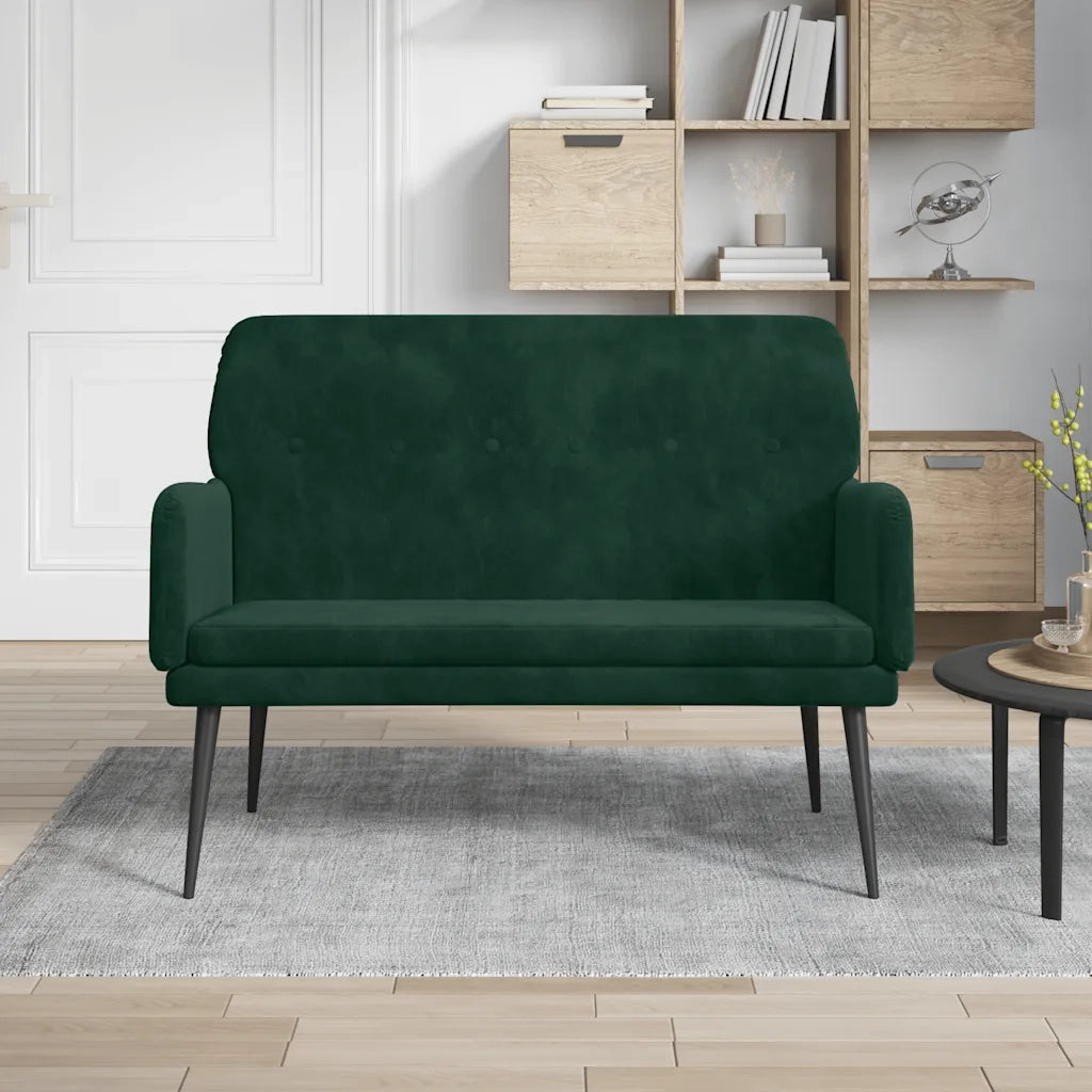 Panca Verde Scuro 108x79x79 cm in Velluto CFW7459394