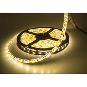 Trade Shop - Bobina Striscia Strip Led 5050 Flessibile 5mt Adesiva Luce Interno Esterno Ip65 - -bianco Caldo      -