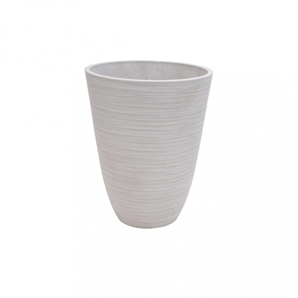Vaso Piccolo Anemone Ø25,5x32,5 cm in Fibra sintetica Bianco
