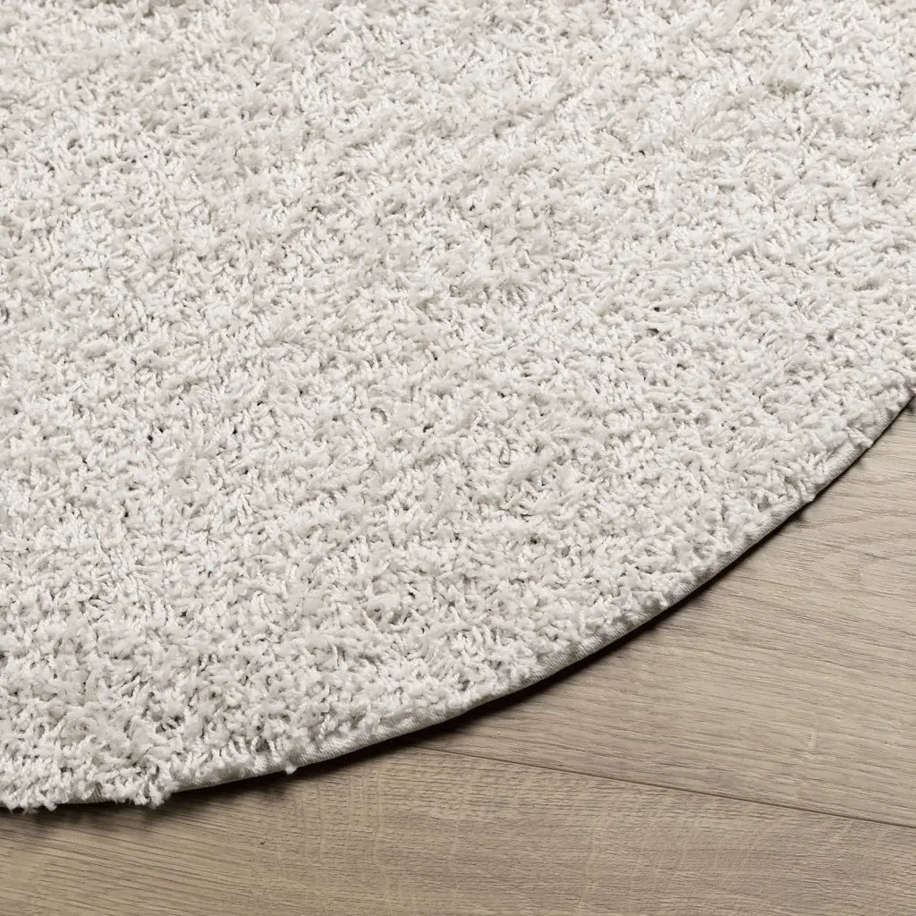 Tappeto Shaggy PAMPLONA a Pelo Lungo Moderno Crema Ø 200 cm 375247