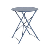 Tavolo da giardino bistrot pieghevole in acciaio, 2 posti, ø60cm, blu