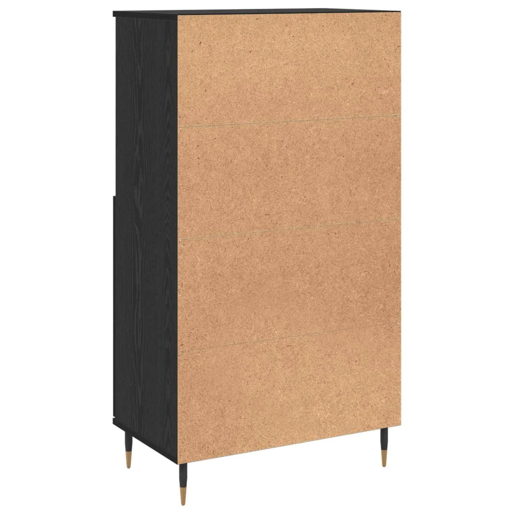 Credenza | Madia | Buffet da pranzo | Armadio da pranzo Nero 60 x 36 x 110 cm Legno multistrato