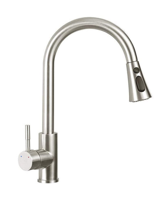 Rubinetto miscelatore acciaio inox con doccetta estraibile