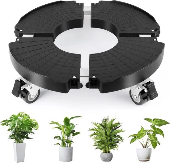 Rotolatore per piante diametro 35 - 48 cm Rotolatore per vasi fino a 150 kg con ruote rotanti a 360° per vasi grandi per interni ed esterni