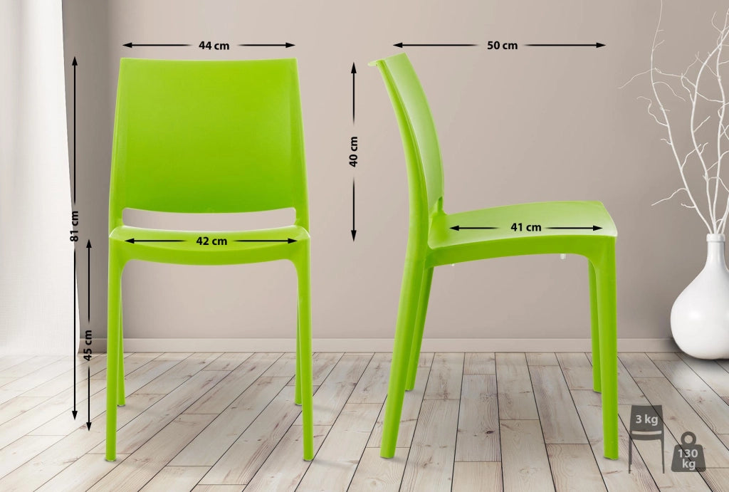 Sedia outdoor Maya impilabile verde
