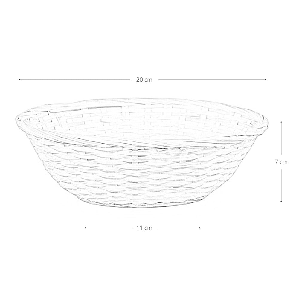 Ceste Cestini espositore intrecciati rotondi x10 fibra naturale cm 20 x 20 x h 7